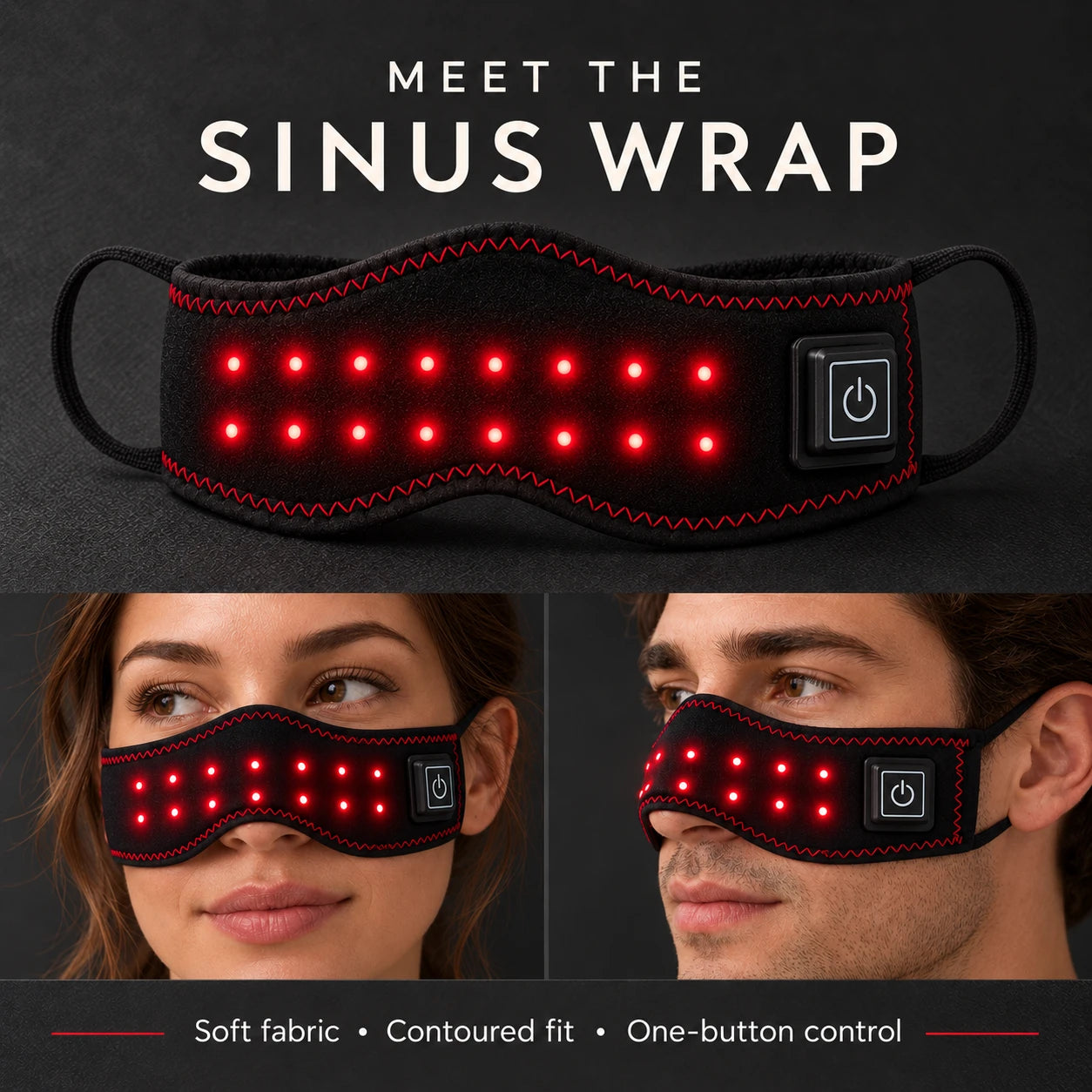 Sinus red light nasal wrap